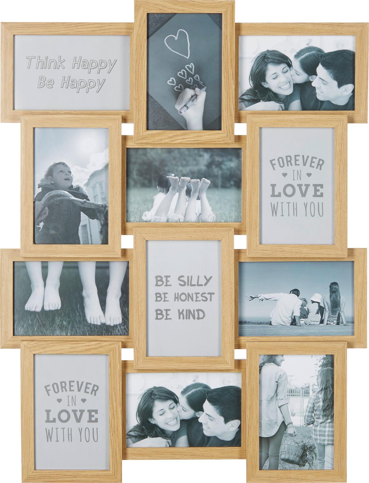 Collagen-Bilderrahmen Stella, ca. 10x15cm - Naturfarben, Modern, Glas/Holzwerkstoff (57,5/44/3cm) - Mömax