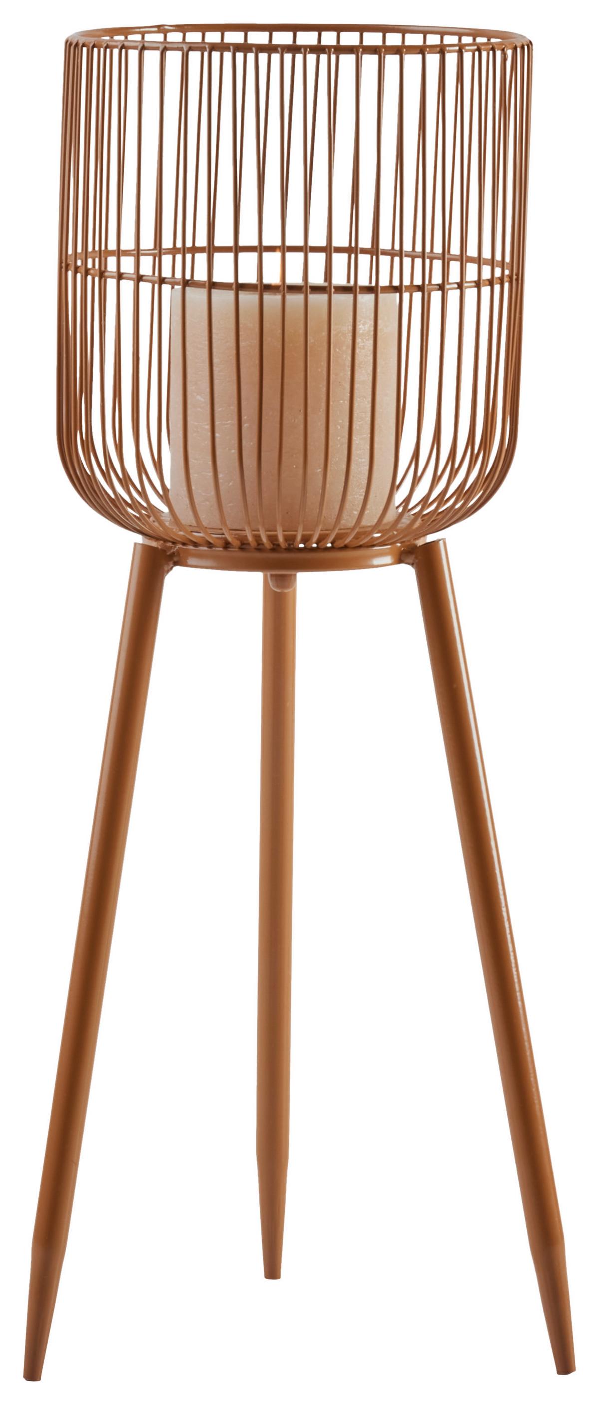 Mécsestartó Cindy - S - barna, Basics, Üveg/fém (20/57cm) - Modern Living