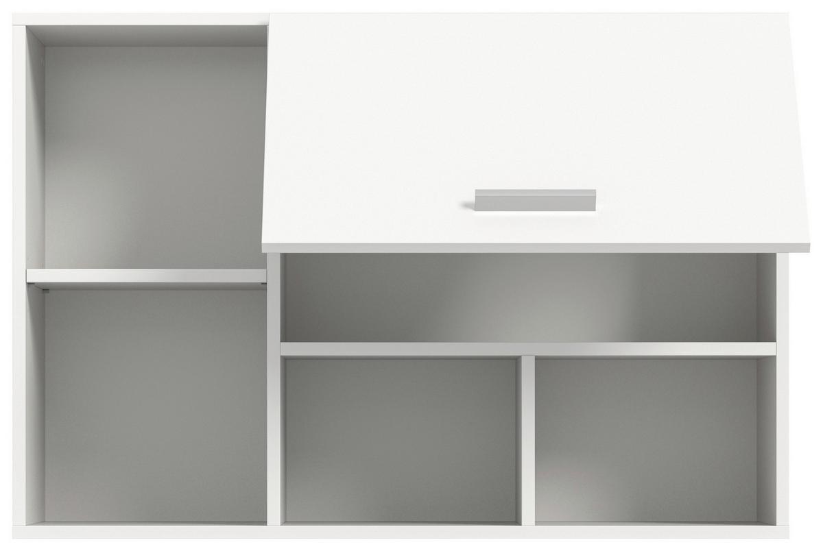 Hängeschrank Free Weiß - Silberfarben/Weiß, Basics, Holzwerkstoff/Kunststoff (95/64/34cm) - MID.YOU