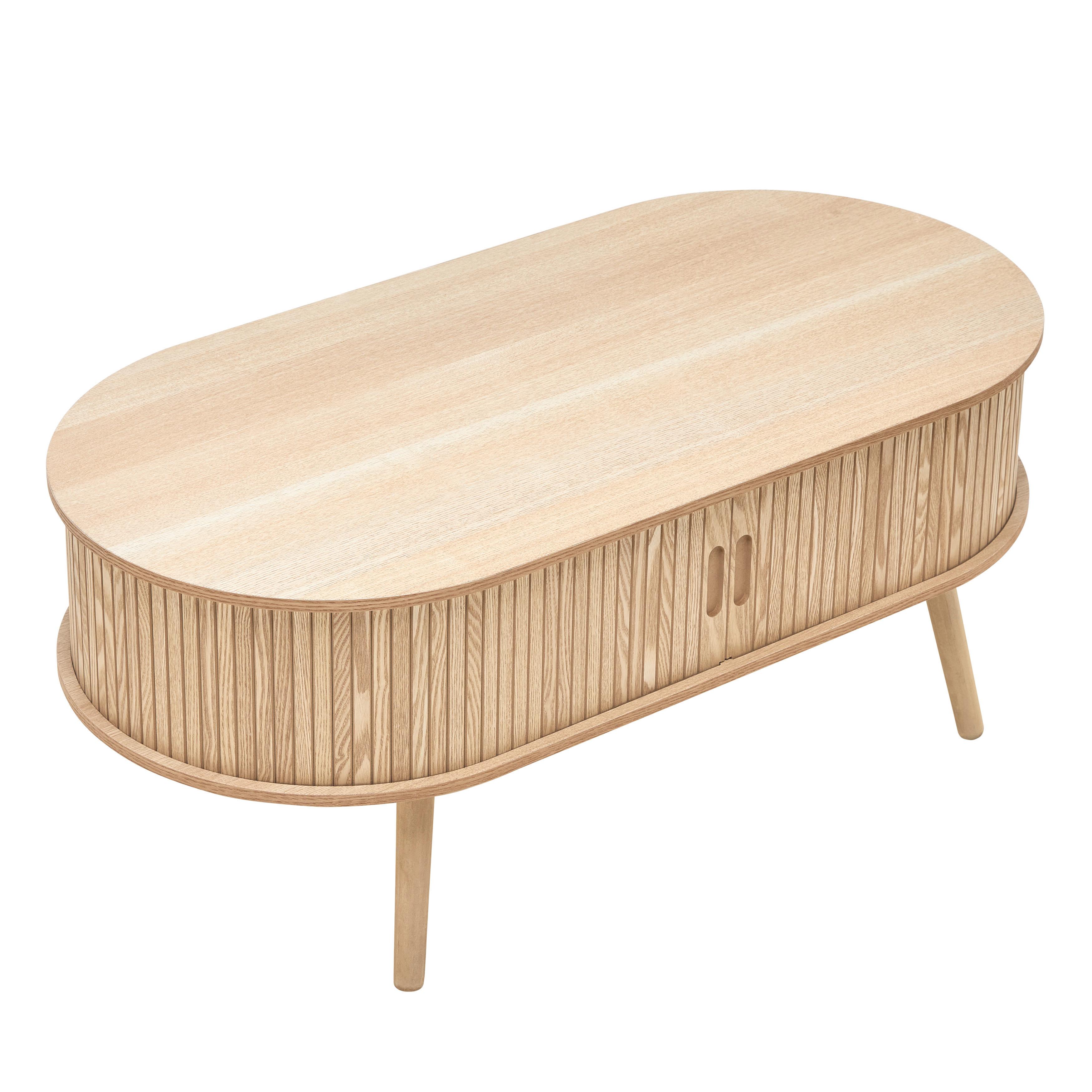 SOFFBORD SKANDY II - naturfärgad, Klassisk, trämaterial/trä (100/50/40cm) - Premium Living