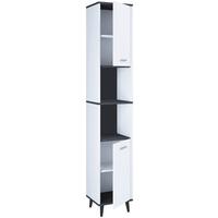 Hochschrank Landos ca. 32x181 cm Weiß - Anthrazit/Silberfarben, MODERN, Holzwerkstoff/Kunststoff (32/181/28cm) - MID.YOU