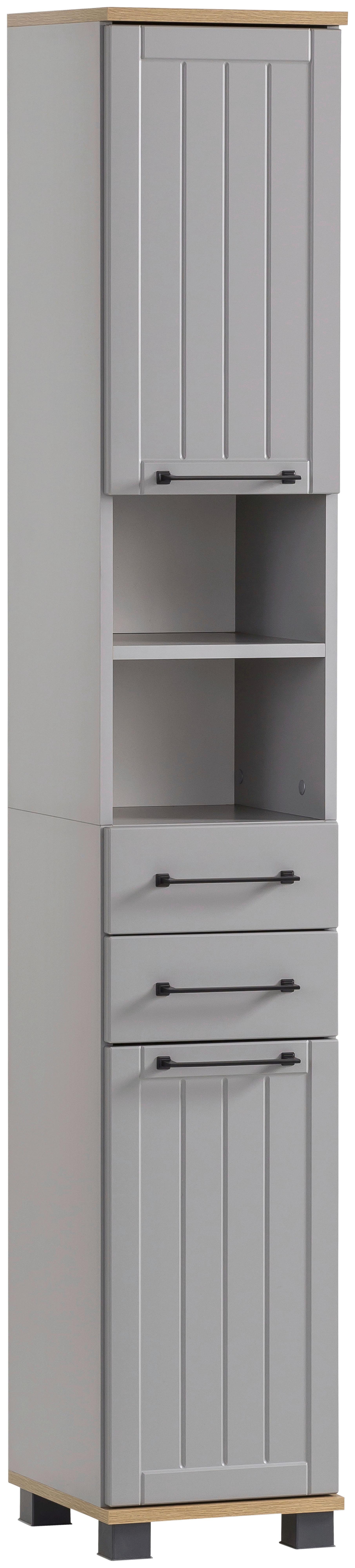 Visoka Omara Jelda, Platinasta Barva - platinaste barve/črna, Moderno, kovina/umetna masa (30,3/180,9/32,6cm) - Stylife