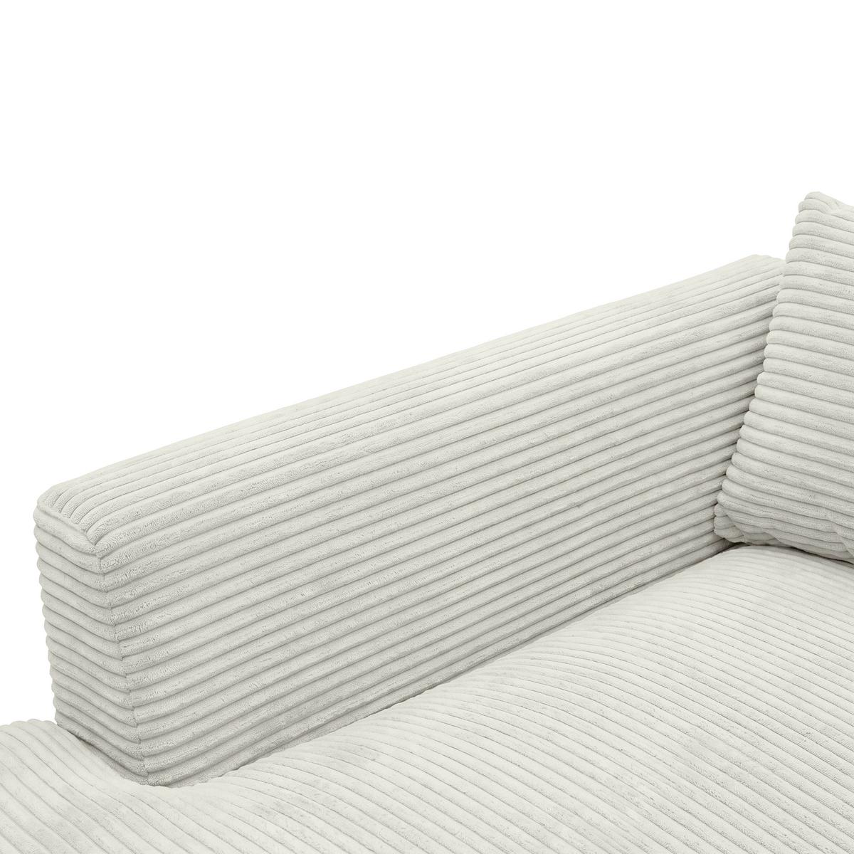 Ecksofa Pedro Beige - Beige/Schwarz, MODERN, Kunststoff/Textil (190/300cm) - Mömax
