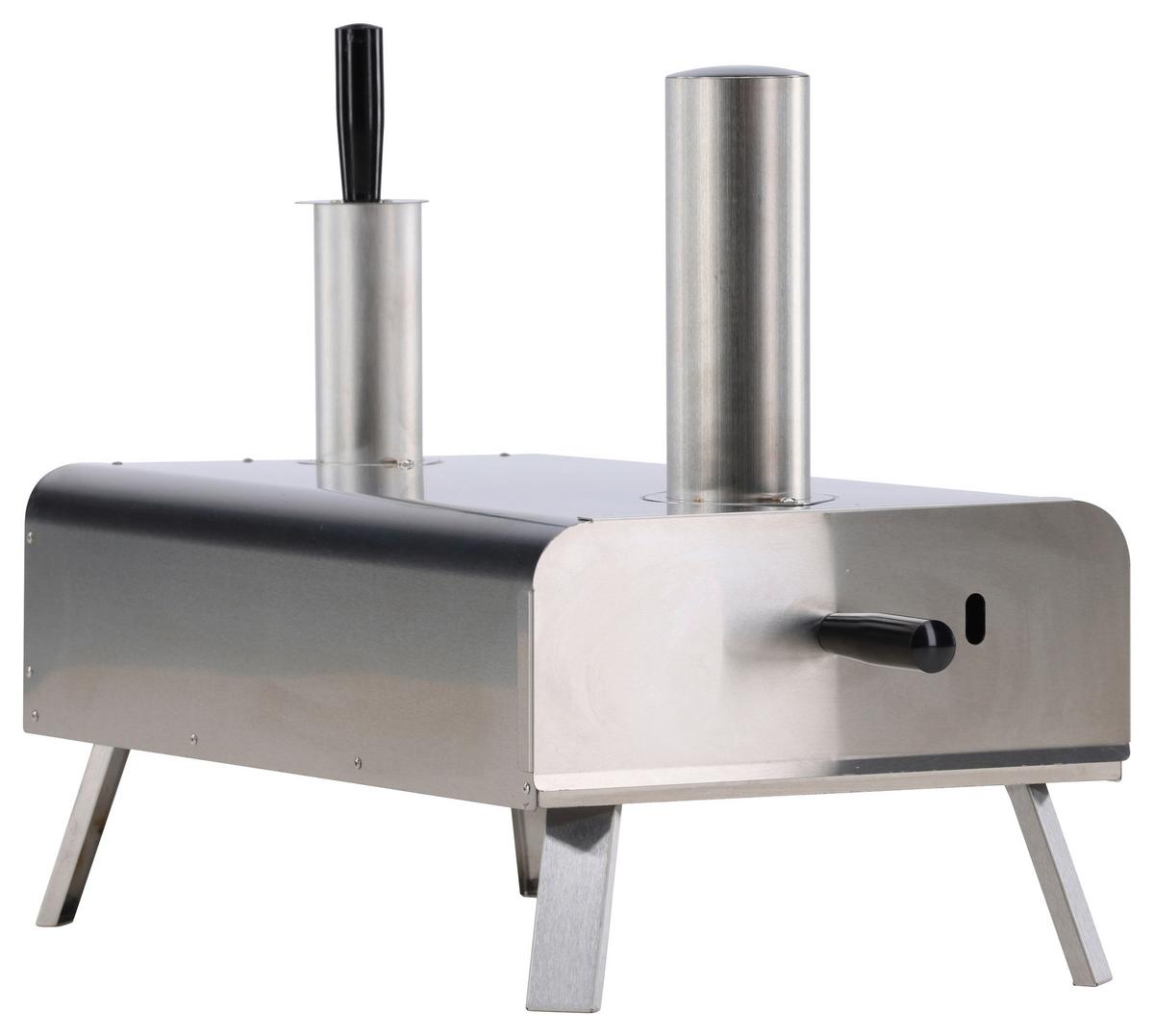 Pizzaofen Digos ca. 85,8x49,9x37 cm Silber - Silberfarben, KONVENTIONELL, Metall (85.8/49.9/37cm) - Gardenson