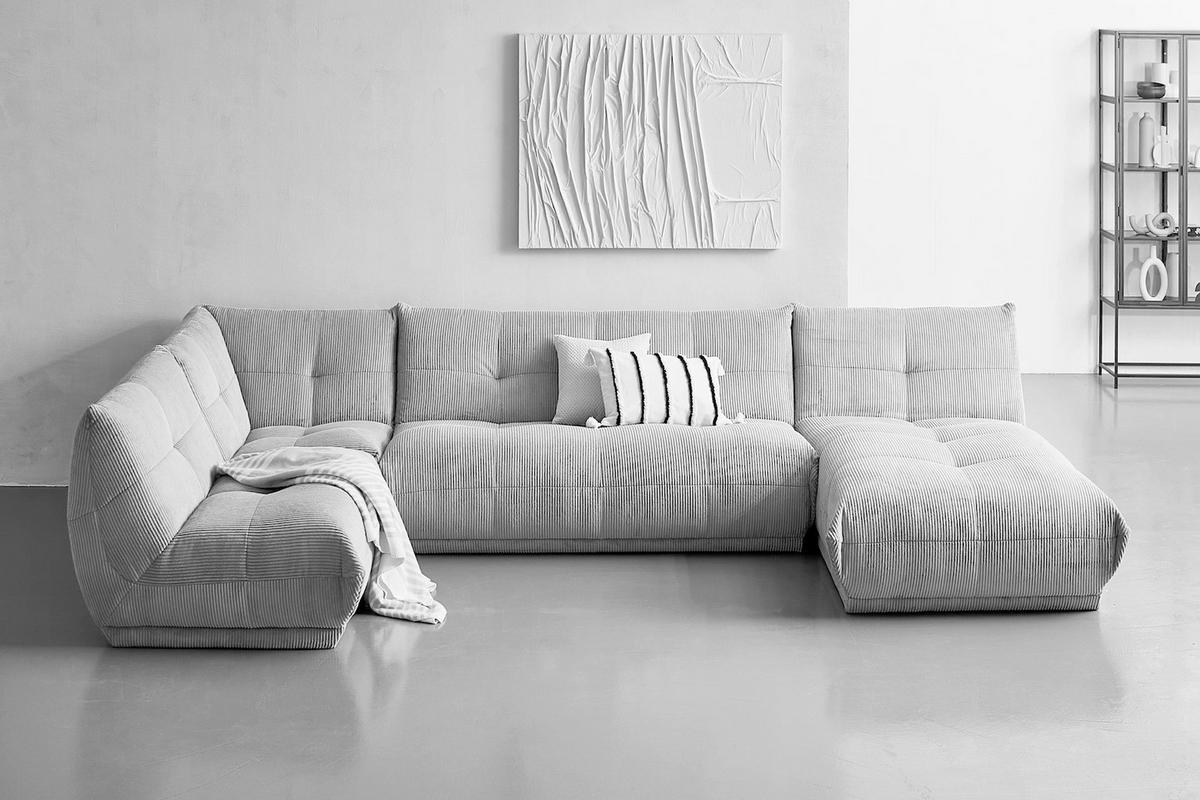 Modul Sofaelement Bloom Weiß - Weiß, Trend, Textil (100/70/122cm) - Livetastic