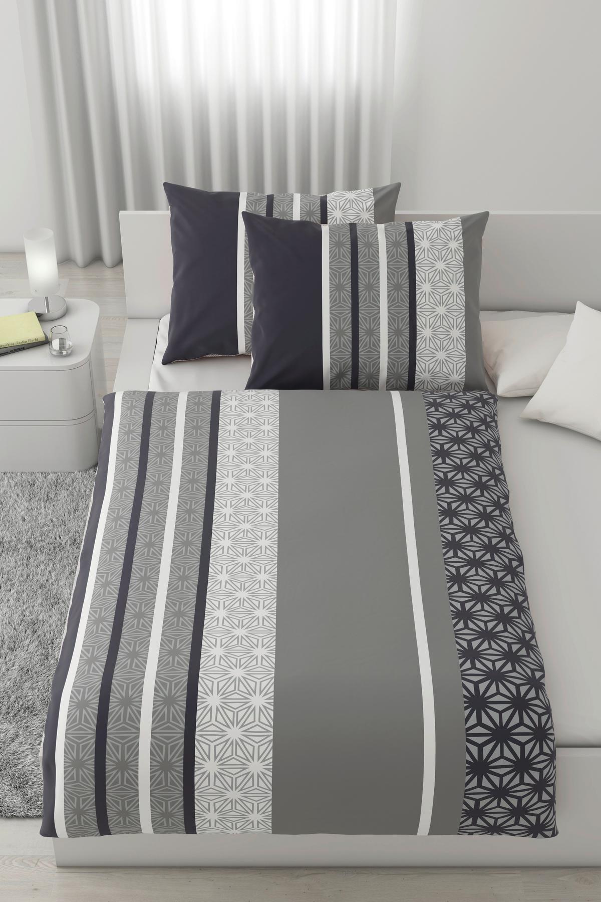 Ágyneműhuzat-garnitúra Sara Kétszemélyes - szürke, textil (200/220cm) - Based