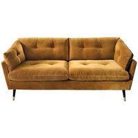 Canapea cu 2 locuri JAPAN-3S SOFA - galben, Modern, textil (206/85/89cm) - Mömax