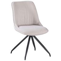 Stuhl Nova Beige - Beige/Schwarz, MODERN, Textil/Metall (51/85/61cm) - Mömax