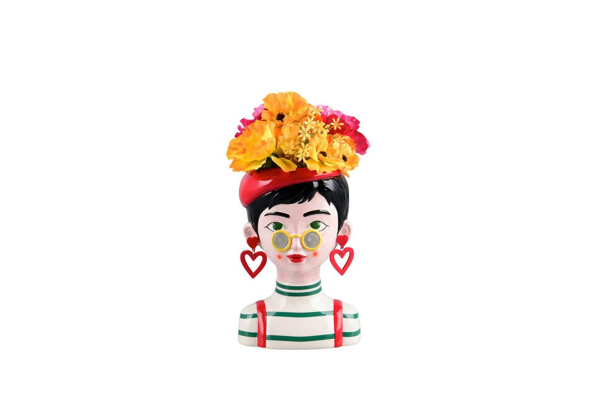 Dekovase Marga Multicolor - Multicolor, Basics, Keramik (16/13,5/23cm)