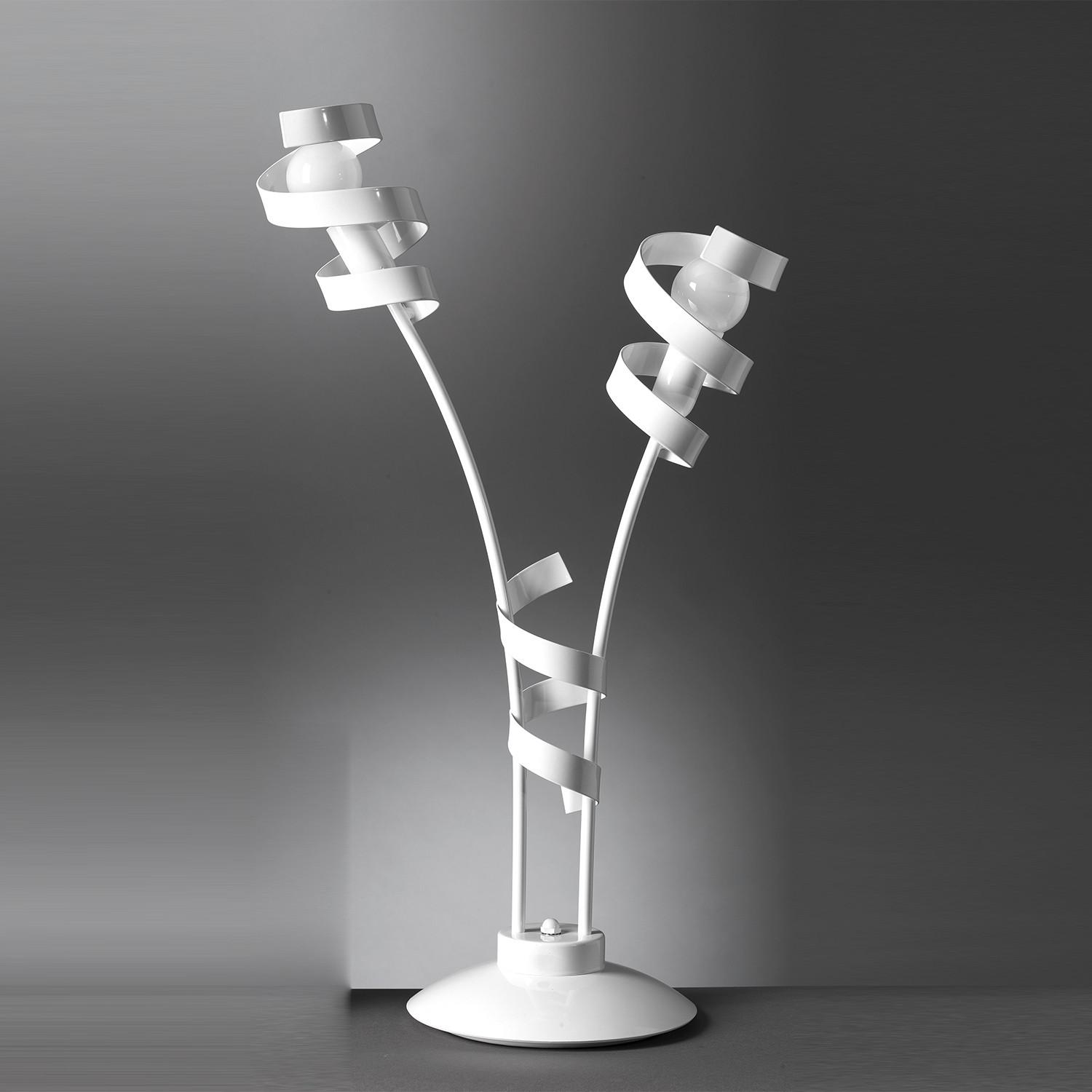 Tischleuchte Zoe Weiß max. 6 Watt - Weiß, Design, Metall (40/65cm)
