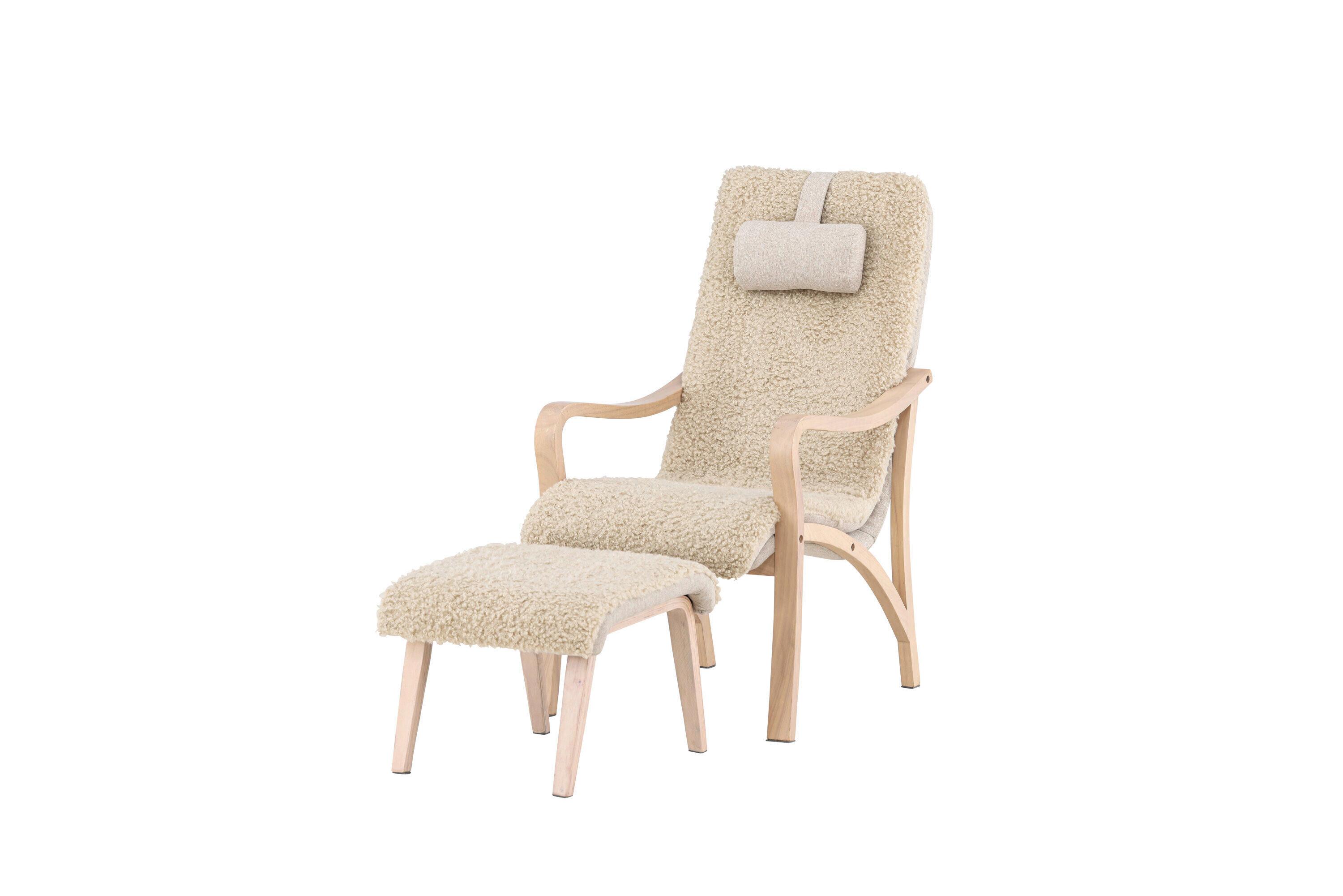 Armlehnstuhl Faro Beige - Eichefarben/Beige, MODERN, Holz/Textil (60/107/89cm) - Livetastic