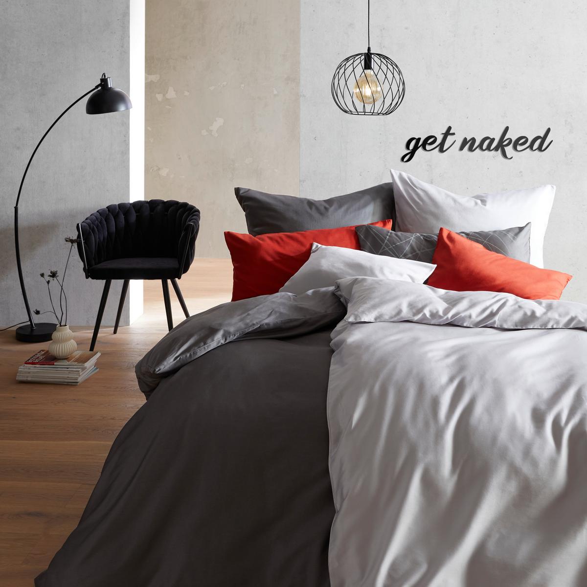 Bettwäsche Alex Uni ca. 135x200cm - Platinfarben, MODERN, Textil (135/200cm) - Premium Living