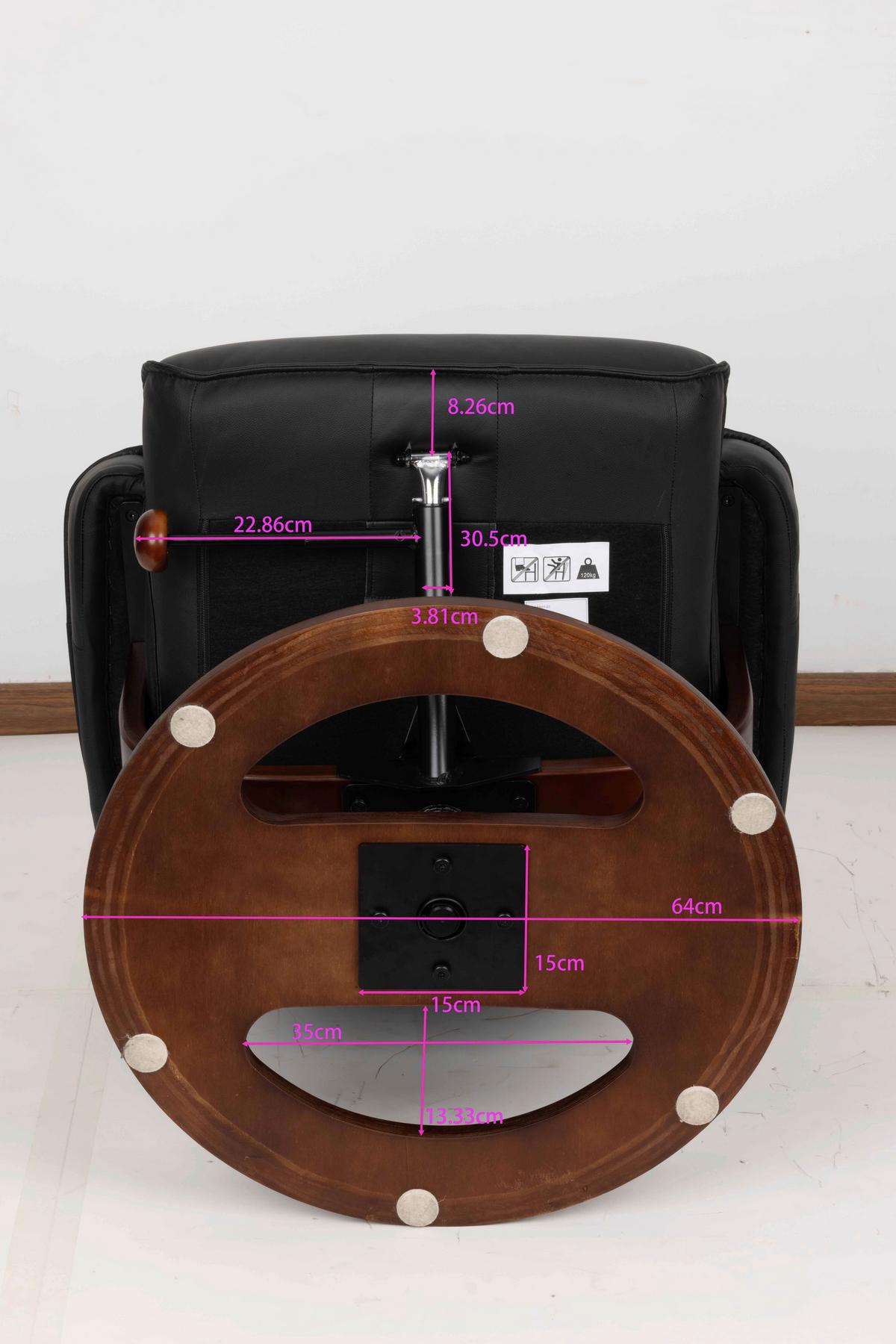 Počivalnik Calm, Črna - črna/barva oreha, Basics, kovina/tekstil (76/106/90cm) - Livetastic