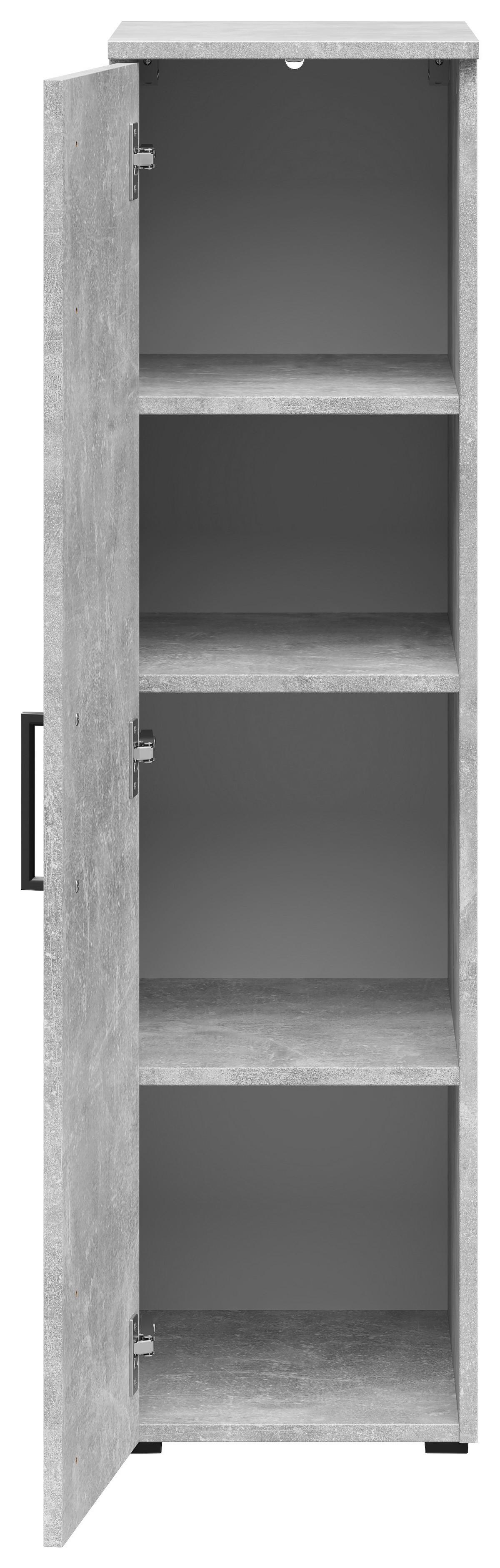 Schrank Multistauraum Grau - Schwarz/Grau, Modern, Holzwerkstoff/Kunststoff (30/115/40cm)