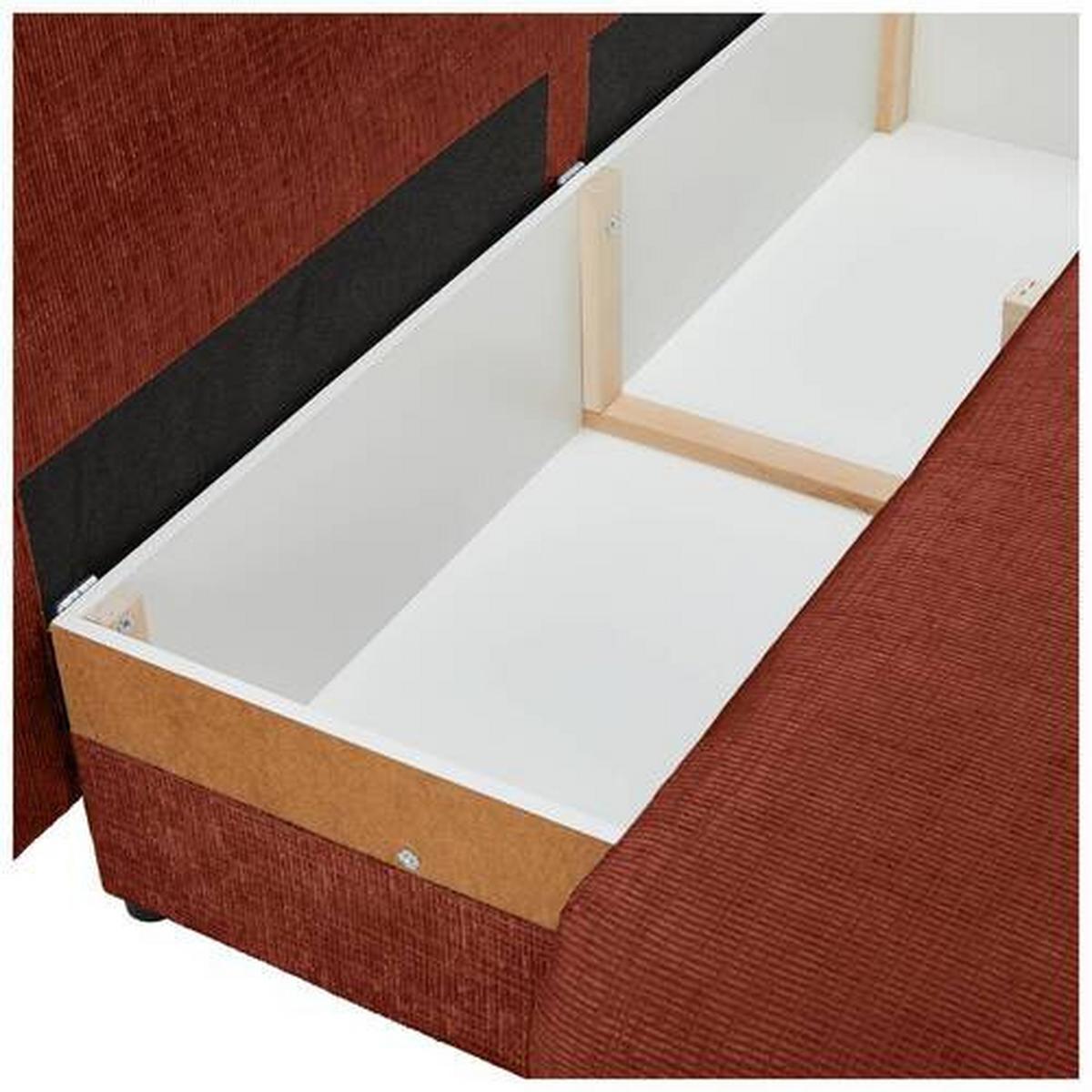 CANAPEA EXTENSIBILĂ VIRGO - teracotă, Konventionell, textil (212/97/105cm) - Modern Living