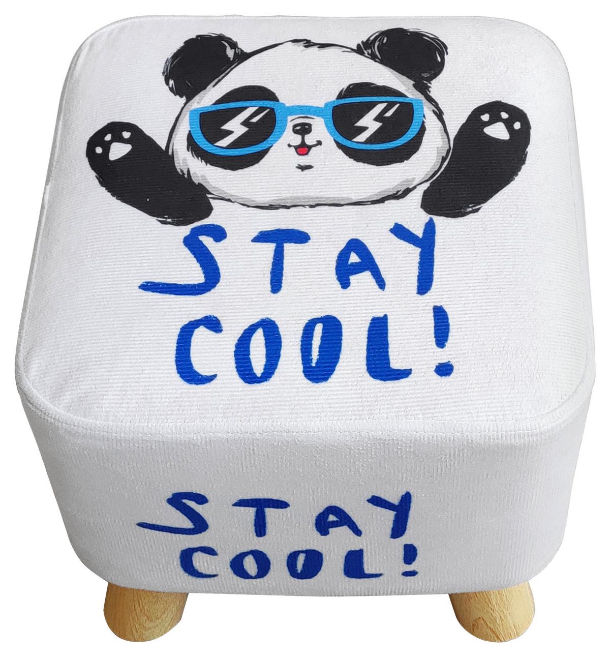 Hocker mit Bärenmotiv - Multicolor/Naturfarben, Lifestyle, Holz/Textil (30/30/30cm) - Mömax