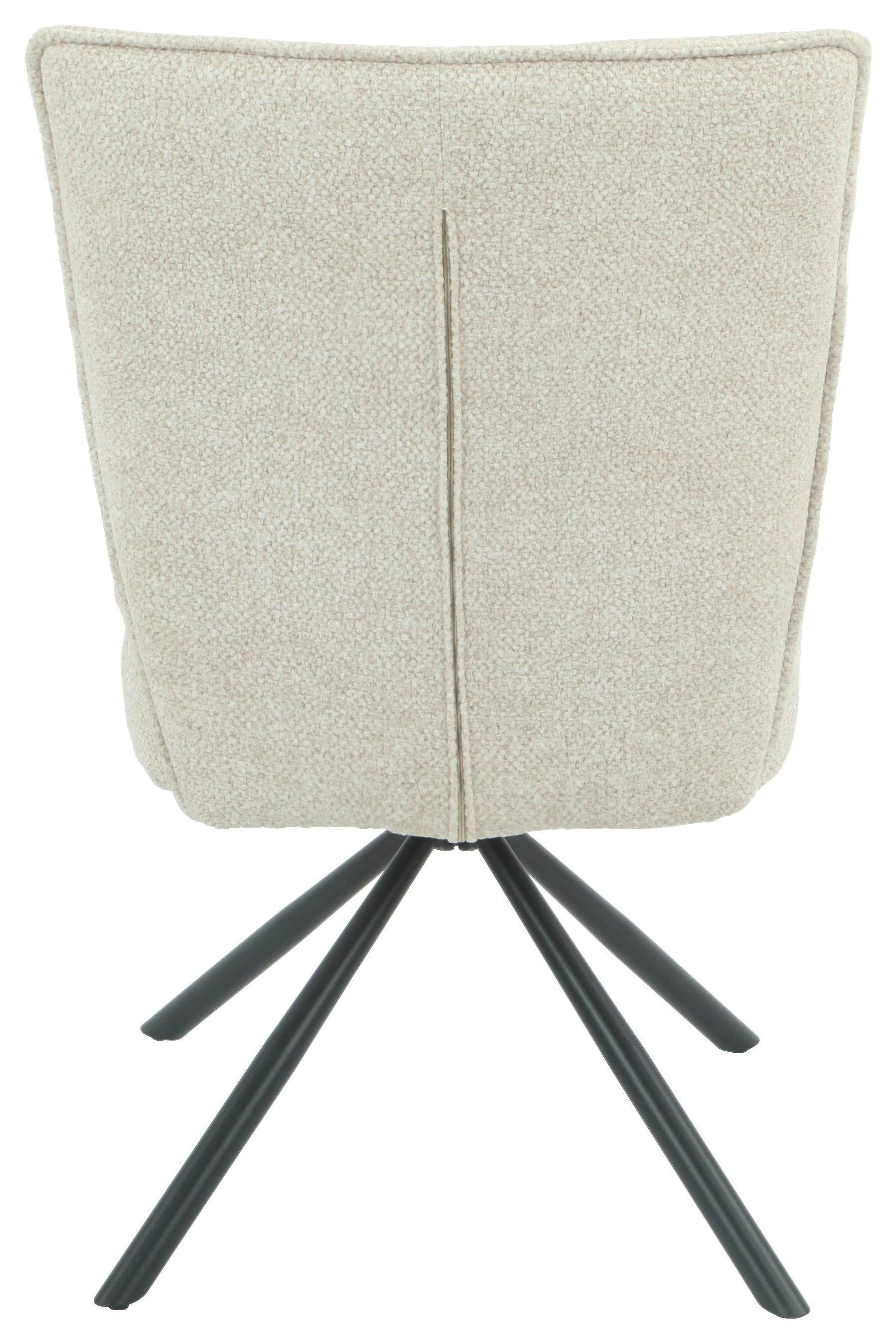STOL ELLEN GIGA S - beige/svart, Modern, metall/textil (49/90,5/65,5cm) - Premium Living