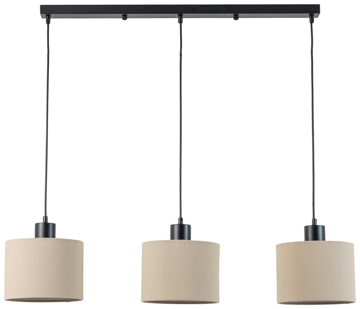 LAMPA WISZĄCA AMELIA - czarny/kolor piaskowy, Design, tworzywo sztuczne/metal (75/20/120cm) - Novel
