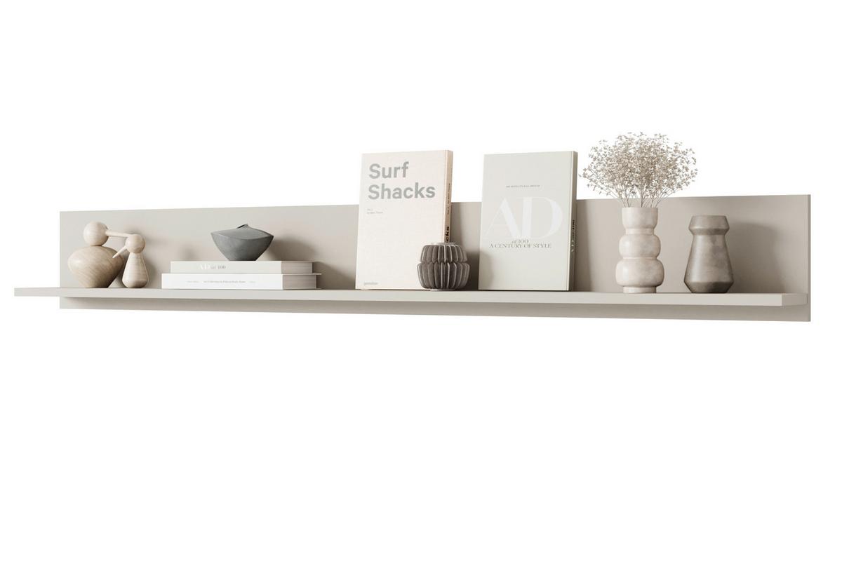 Stenska Polica Vera 138, Bež, Kašmir - kašmir/bež, Design, leseni material (138,5/18/12cm) - Livetastic