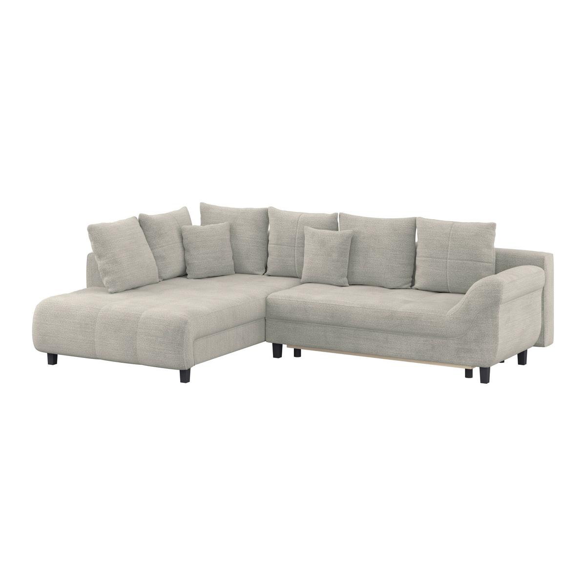 Kutna Garnitura Mendoza - siva/crna, Konvencionalno, tekstil (197/309cm) - Modern Living