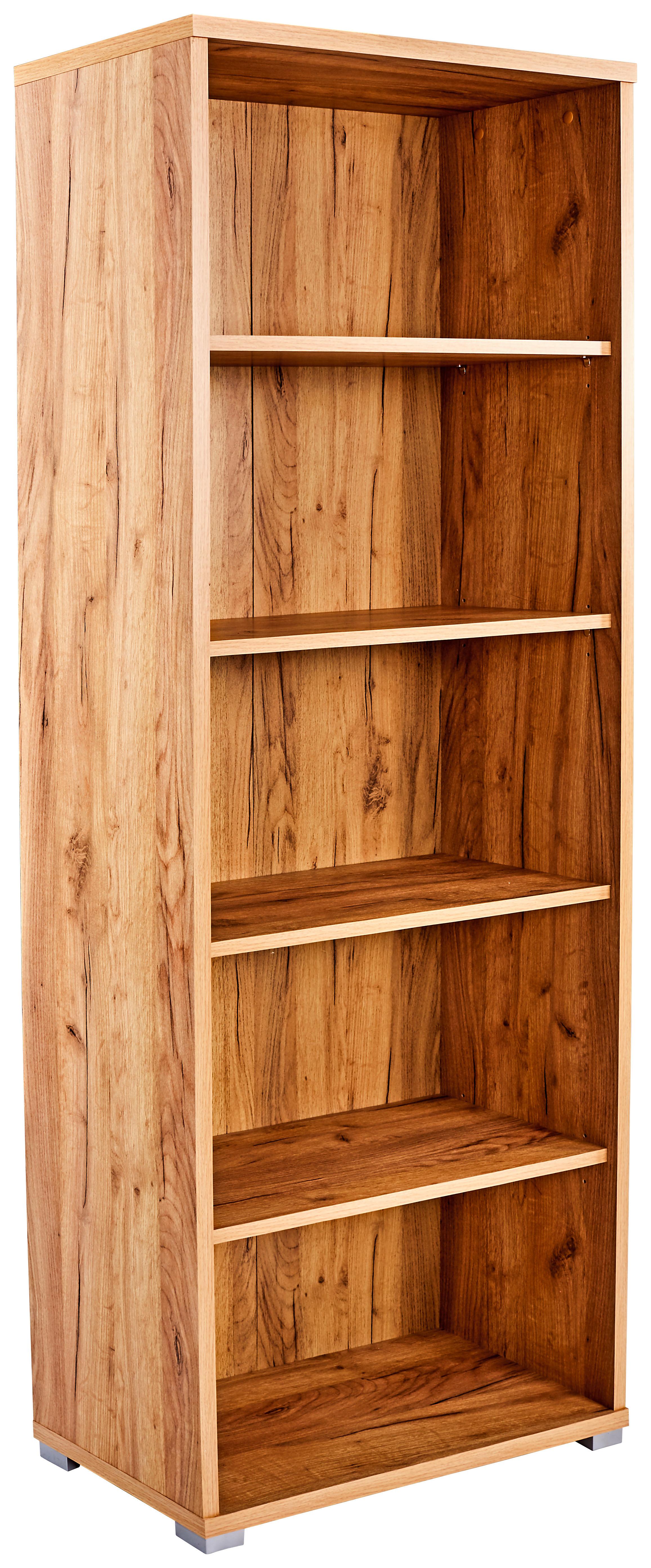 Aktapolc 4 Polclappal Profi - tölgyfa színű, Modern, faalapú anyag (75/185/35cm) - Ondega