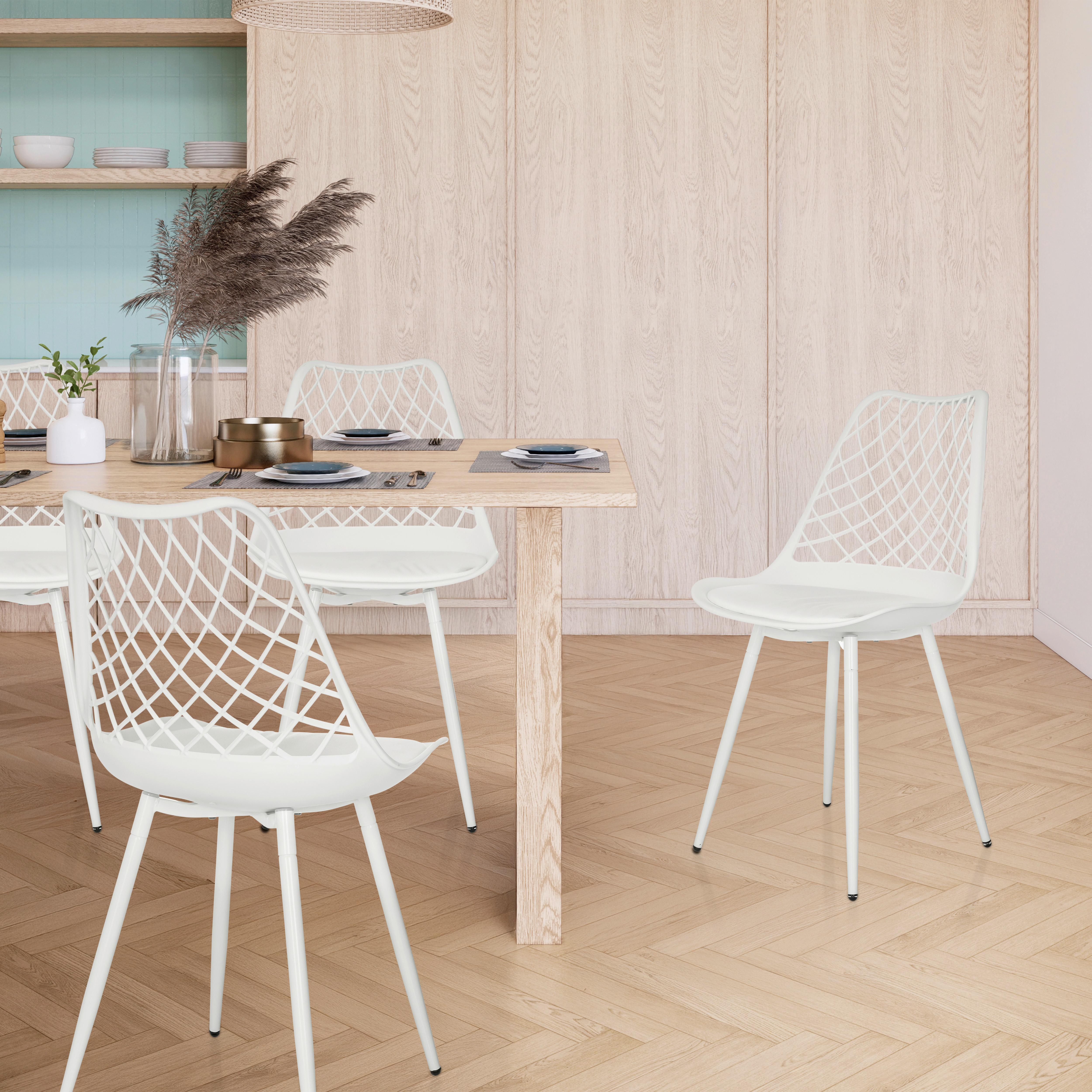 Vrtni Stol Begio S, Bela - bela, Moderno, kovina/umetna masa (48/83/57cm) - MID.YOU