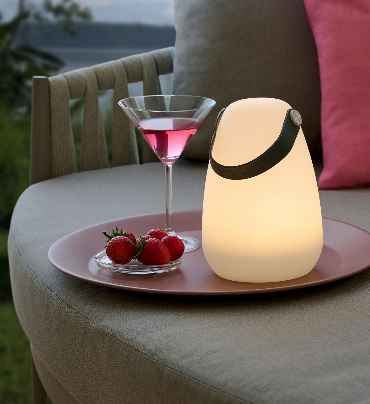 LAMPA SOLARNA GLENDALE - biały, Basics, tworzywo sztuczne (14/20cm) - Ambia Garden