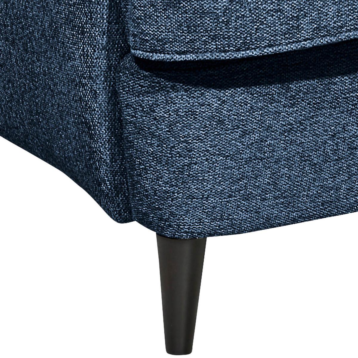 FOTEL USZAK OSKAR - ciemnoniebieski/czarny, Basics, materiał drewnopochodny/tkanina (78/102/98cm) - MID.YOU