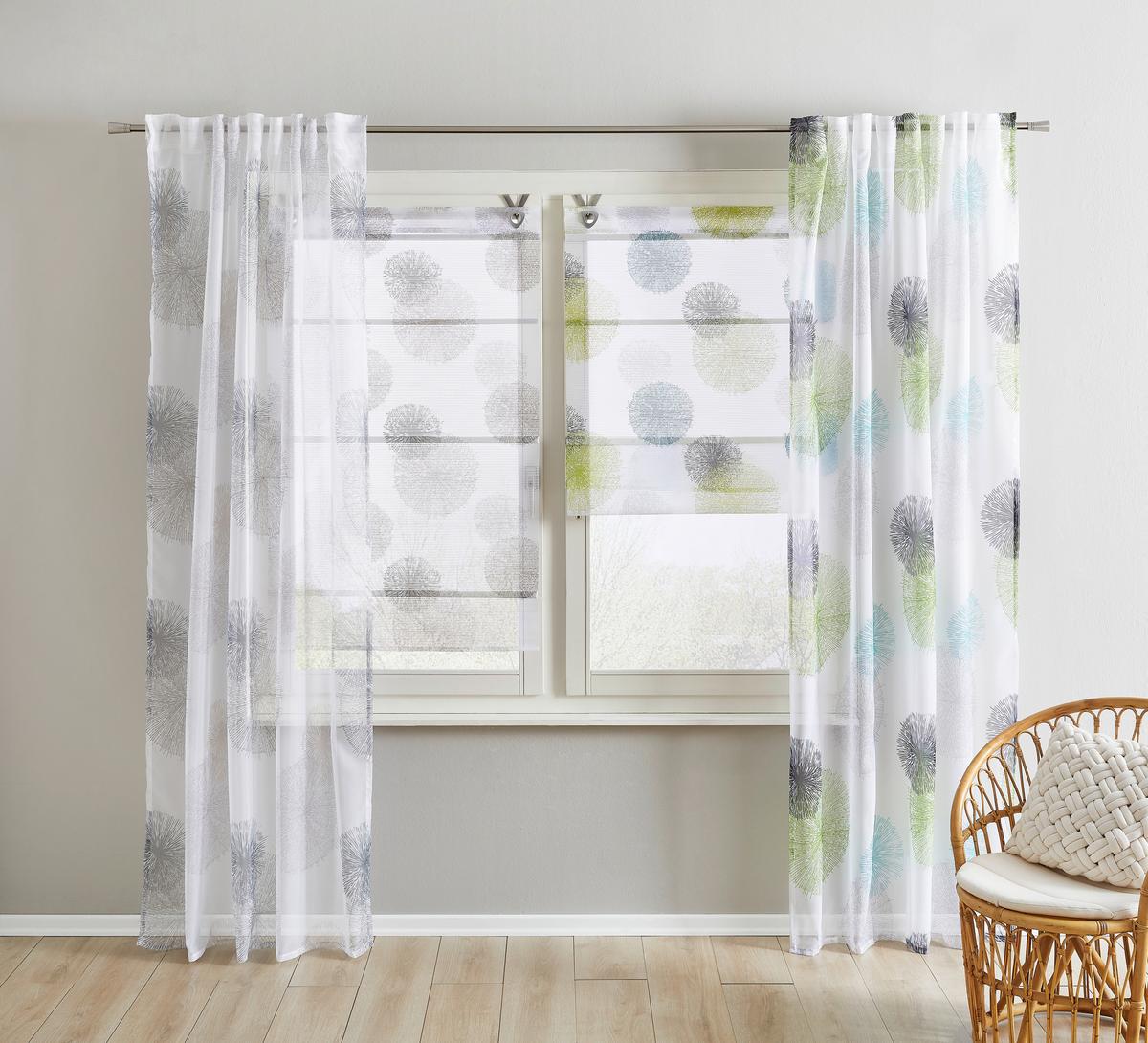 ROLETA BELIZE - zielony/niebieski, Basics, tkanina (80/210cm) - Novel