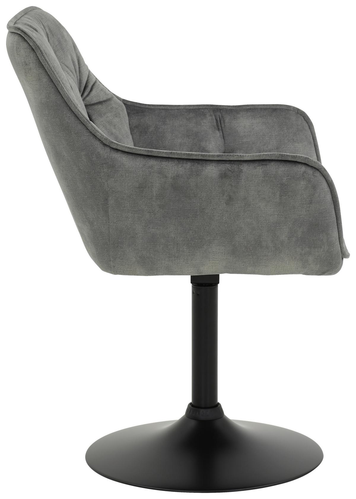 Stuhl-Set Stuhl-Set (2-teilig) in Grau - Schwarz/Grau, MODERN, Textil/Metall (49/83/62cm) - MID.YOU