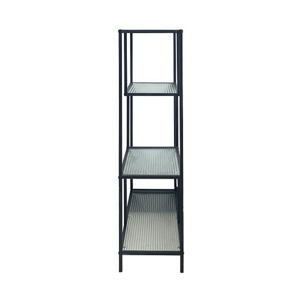 Regal Shine Schwarz - Schwarz, MODERN, Glas/Metall (80/113/30cm) - Mömax