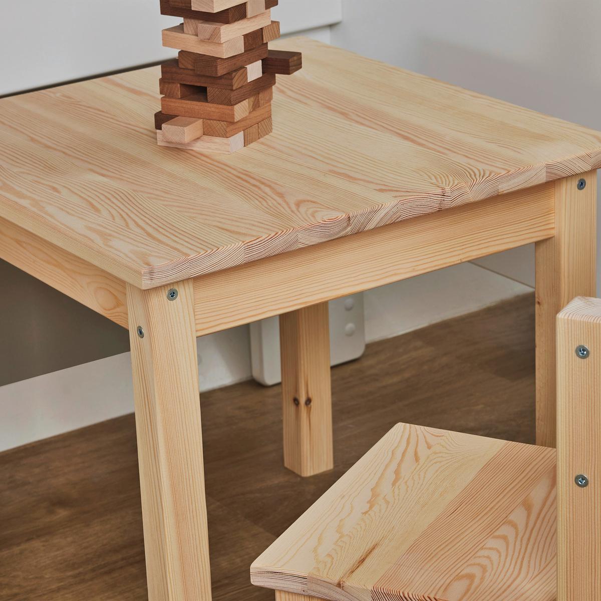 Kindersitzgruppe MADS Naturarben Kiefer teilmassiv - Naturfarben/Kieferfarben, MODERN, Holz - MID.YOU