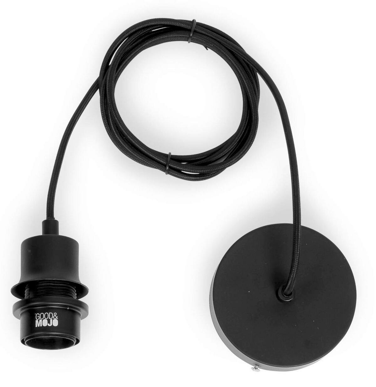 Hängeleuchte Bali in Schwarz/Braun max. 40 Watt - Hellbraun/Schwarz, Design, Naturmaterialien (44/12cm) - Good & Mojo