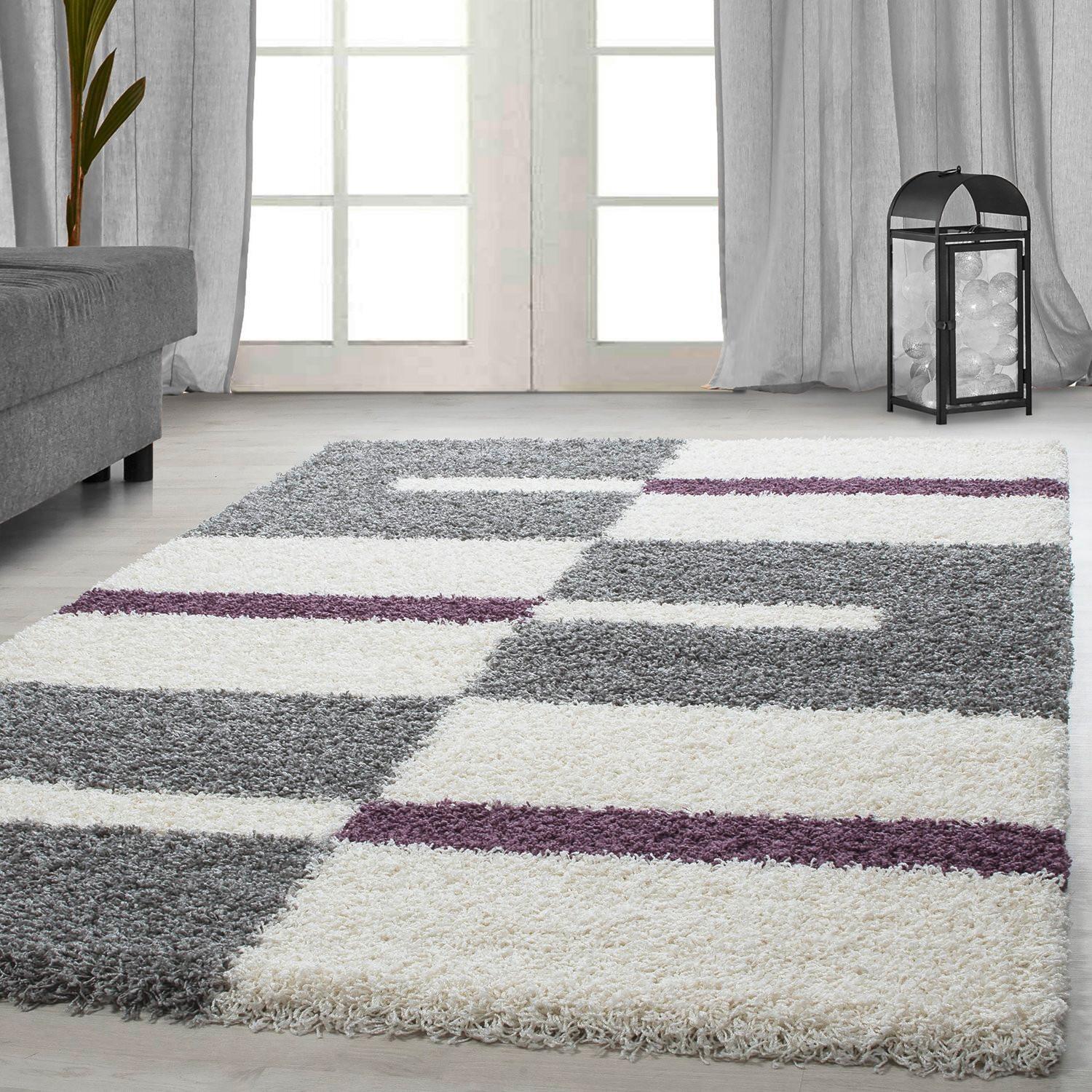 Hochflorteppich Gala Lila ca. 240x340cm - Lila, Design, Textil (240/340cm) - Novel