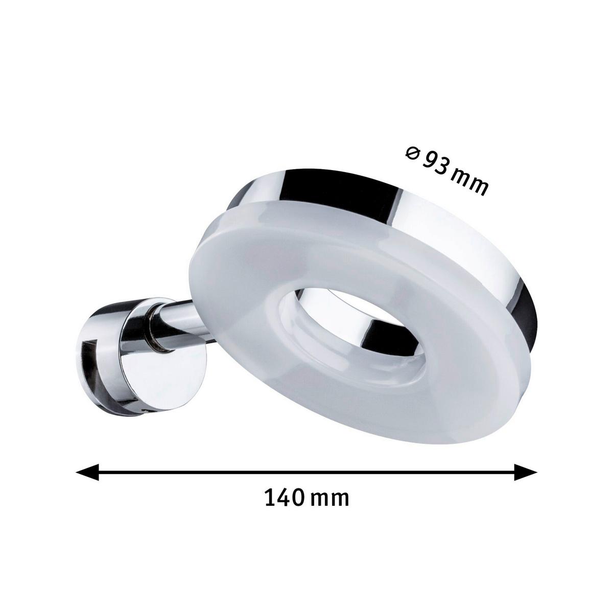 LED-Wandleuchte Becrux in Chromfarben - Chromfarben, Design, Kunststoff/Metall (9,3cm) - Paulmann