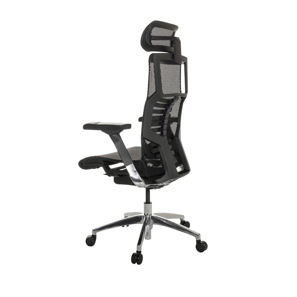 Pisarniški Stol Dynafit Ii, Črna - srebrne barve/črna, Basics, kovina/umetna masa (67/119-135/60cm) - MID.YOU