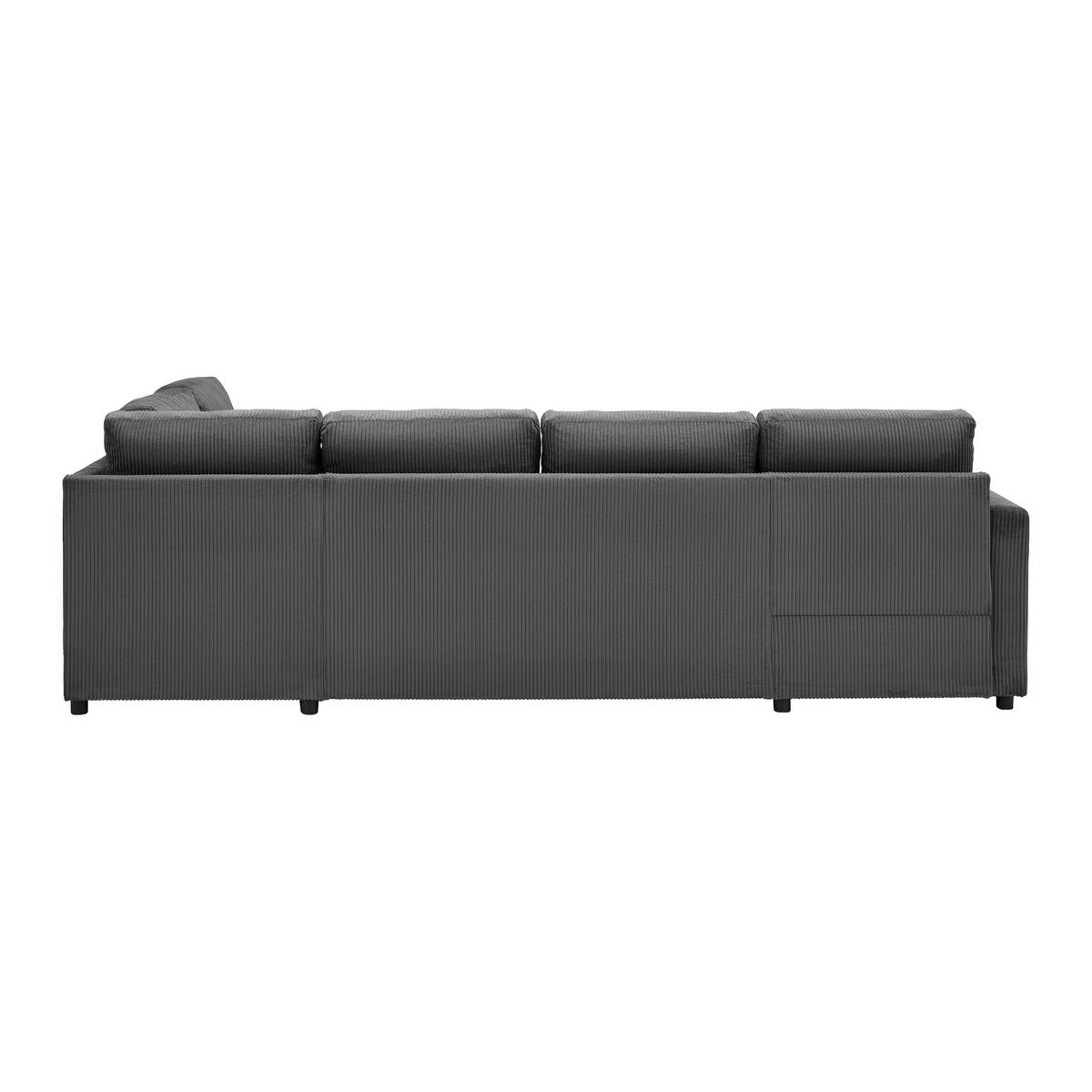 Sarokkanapé Martina - antracit, Modern, faalapú anyag/textil (276/89/204cm) - Mömax