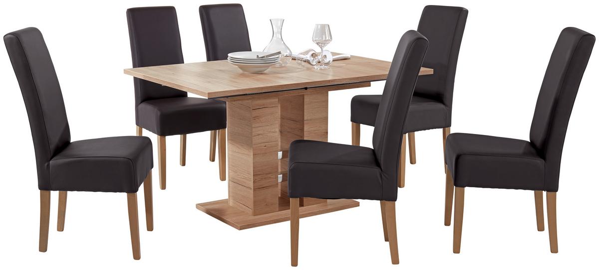Raztegljiva Miza Helena, Barva Hrasta, 140-220 X 90 Cm - barve hrasta, Konvencionalno, leseni material (140-220/76/90cm) - Mömax