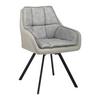 Armlehnstuhl Billy Beige Webstoff Drehbar Gepolstert - Beige/Schwarz, MODERN, Holz/Textil (62/85/62cm) - Bessagi Home