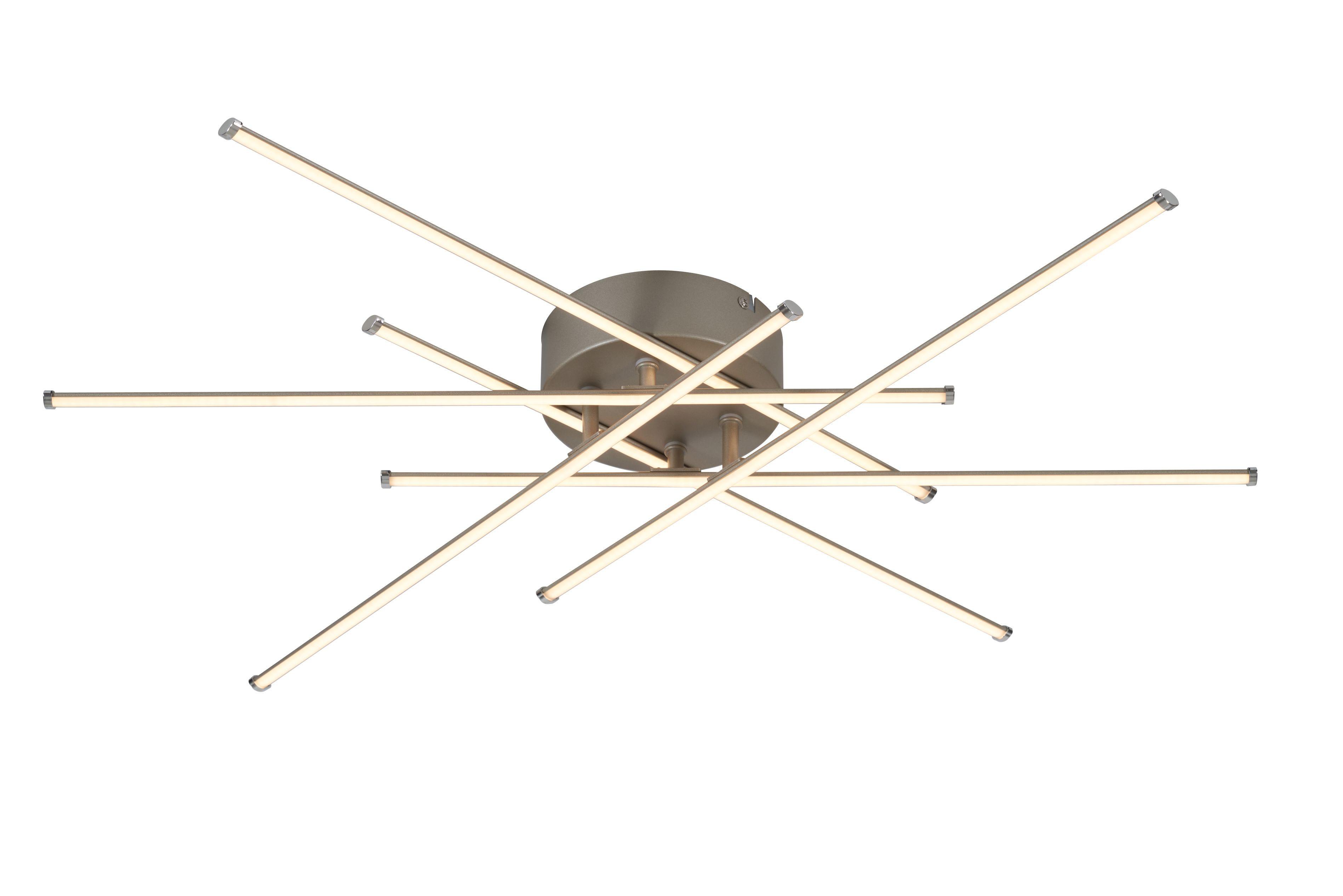 Plafonieră cu LED Spice - culoare nichel, Modern, plastic/metal (67/9cm) - Mömax