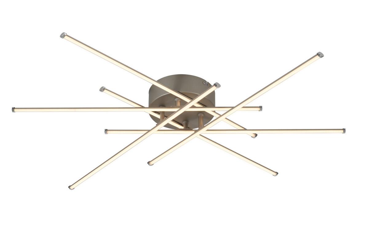 Plafonieră cu LED Spice - culoare nichel, Modern, plastic/metal (67/9cm) - Mömax