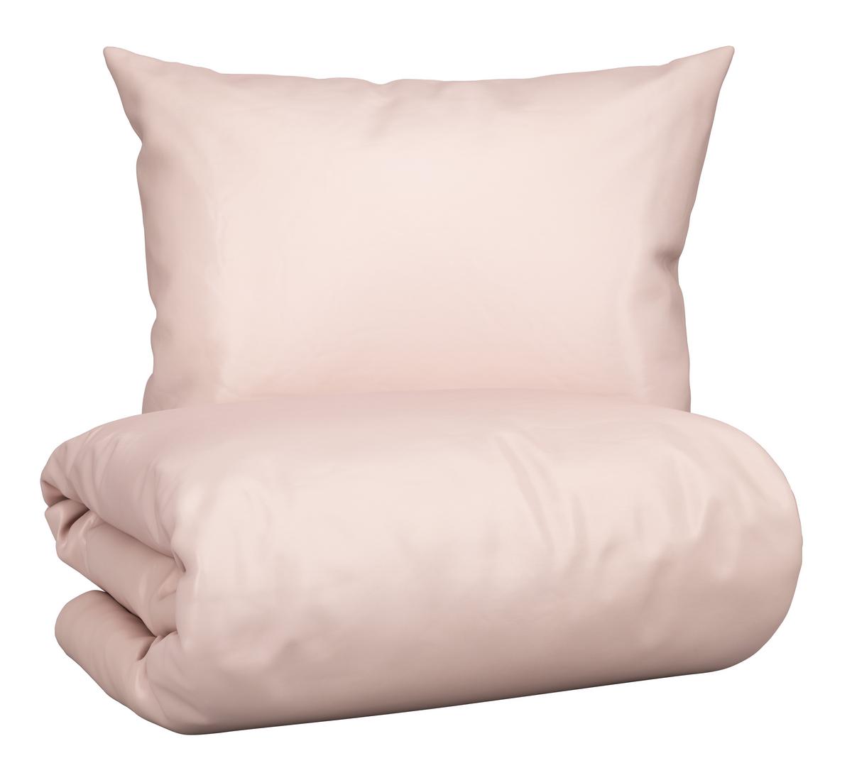 Bettwäsche Bio-Lisa Uni in Rosa ca. 140x200cm - Rosa, MODERN, Textil (140/200cm) - ecoTree