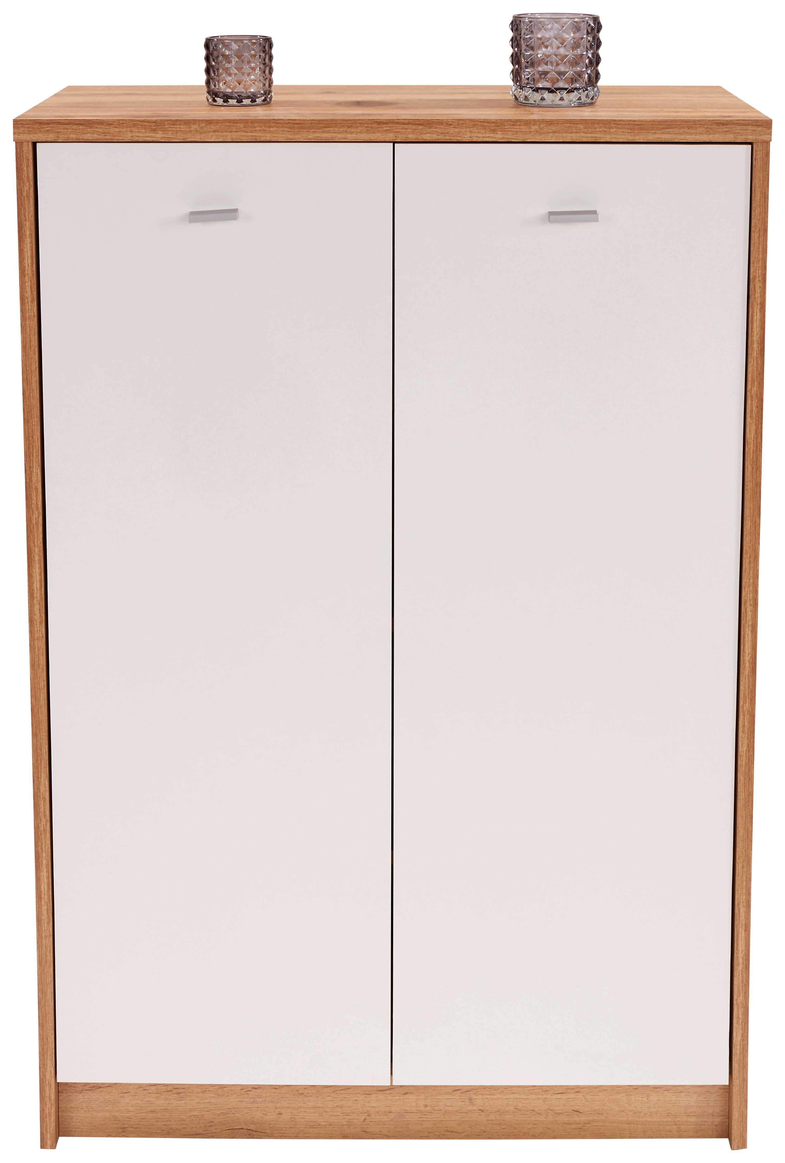 Comodă 4 You New - alb/culoare lemn stejar, Modern, material pe bază de lemn (74/111,4/34,6cm) - Modern Living