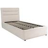 STOPPAD SÄNG SIENNA -EXKLUSIV- -BASED- - beige/svart, Lifestyle, metall/trä (90/200cm) - Based