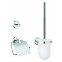 Fürdőszobai Szett Grohe Essentials - krómszínű/fehér, Modern, Üveg/fém