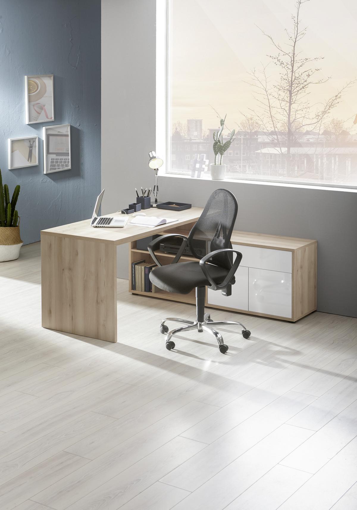 KRZESŁO OBROTOWE OPEN POINT P SOMO - czarny, Design, tworzywo sztuczne/metal (48/103-111/48cm) - Topstar