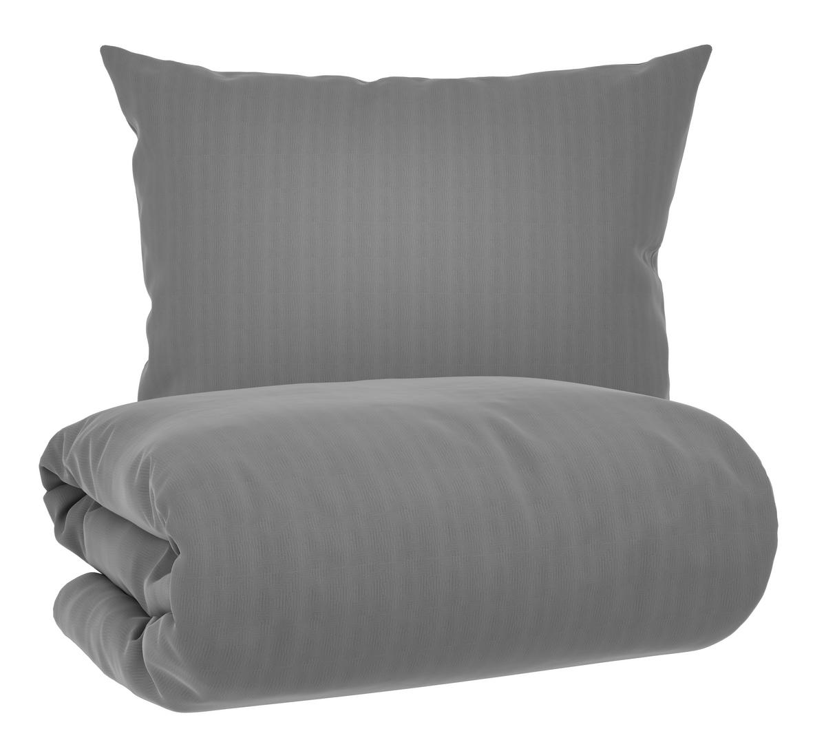 Bettwäsche Dobby Raute Grau ca. 140x200cm - Grau, Textil (140/200cm) - Mömax