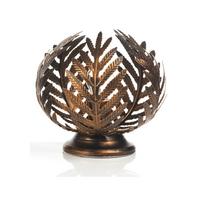 Tischleuchte Felce Bronzo Bronzefarben max. 22 Watt - Bronzefarben, Natur, Metall (25/25cm)