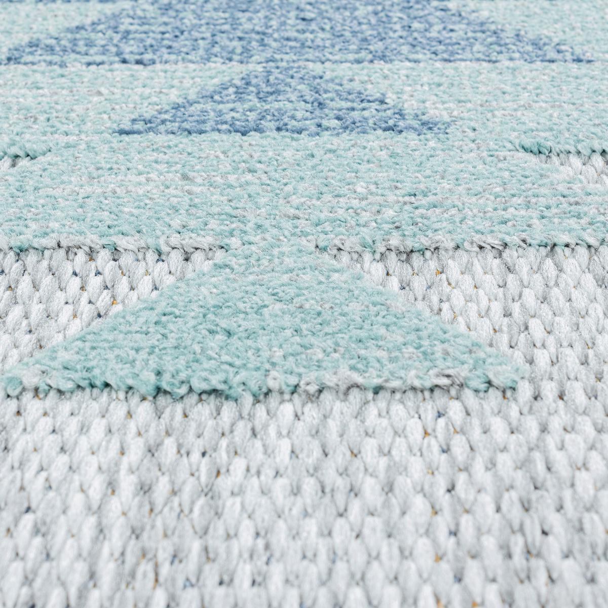 Flachwebeteppich Bahama Blau ca. 140x200cm - Blau, Design, Textil (140/200cm) - Novel