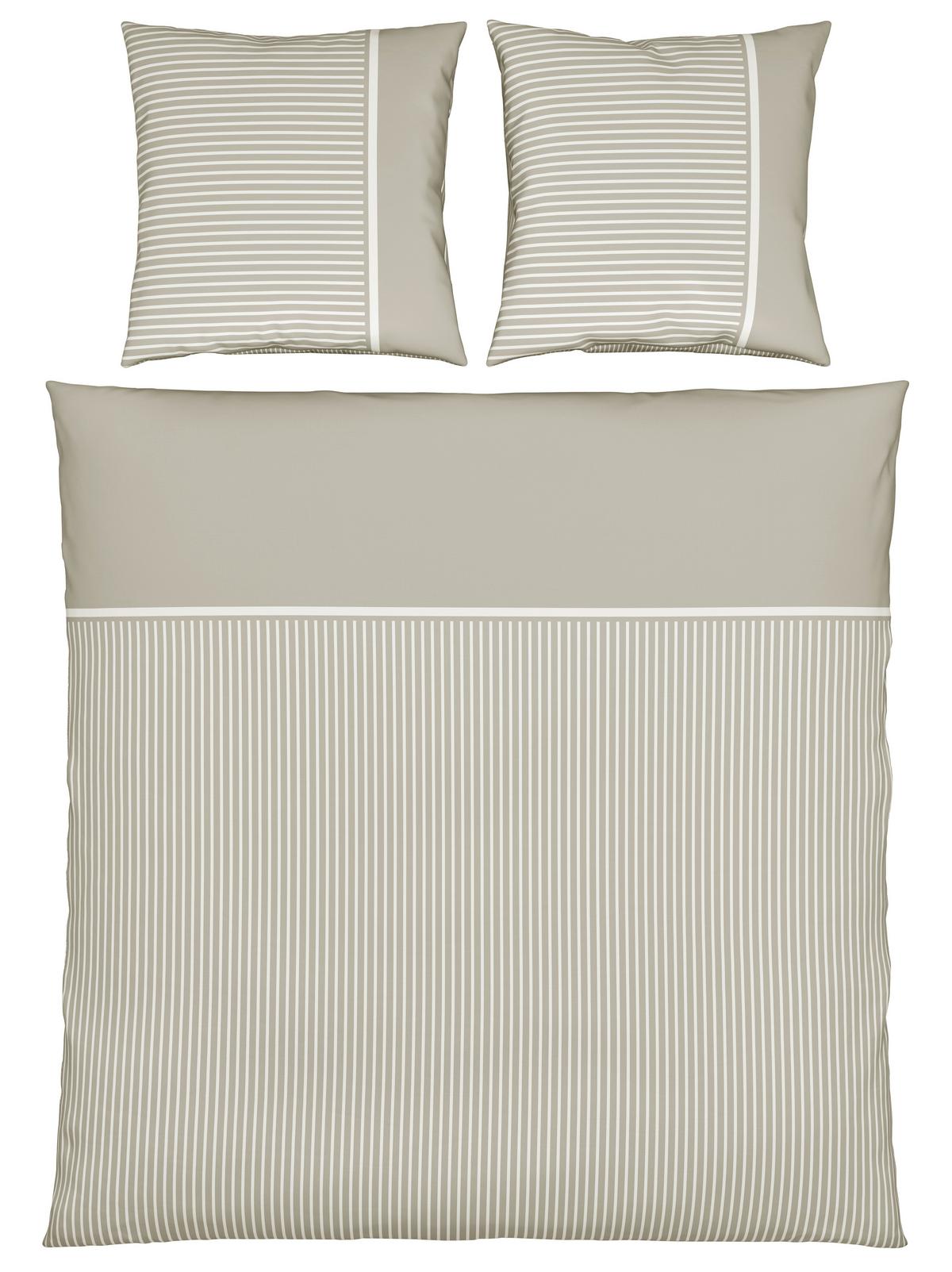 Bettwäsche Johannes XXL Hellbraun ca. 200x200cm - Hellbraun, KONVENTIONELL, Textil (200/200cm) - Mömax